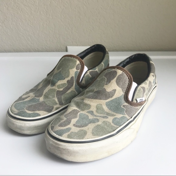 vans mens canvas slip on shoes